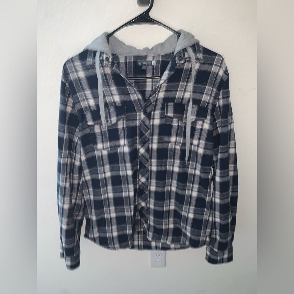 Earthbound flannel with hood